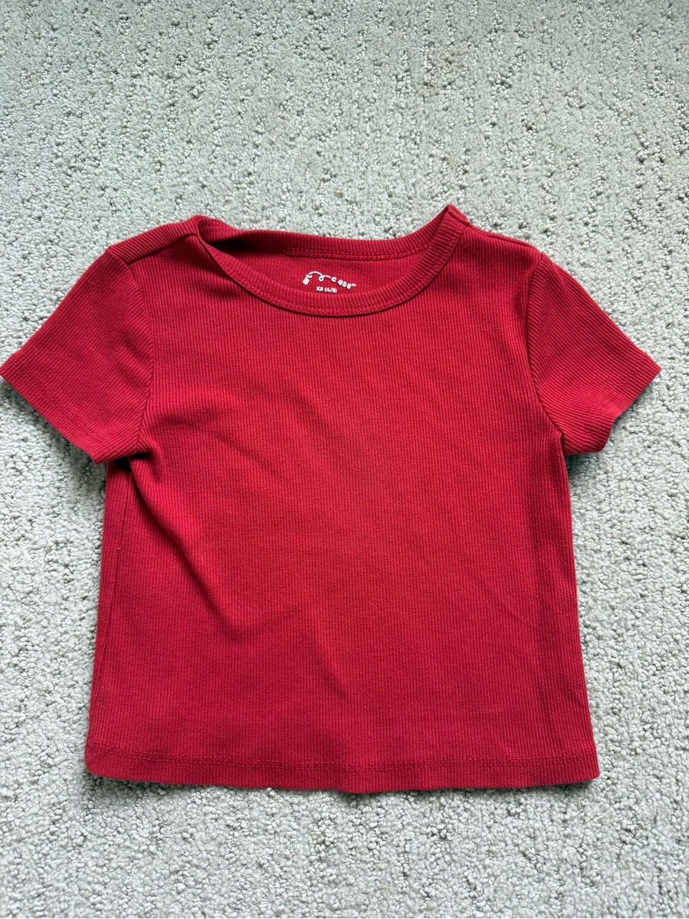 art class Red Ribbed Short-Sleeve Tee